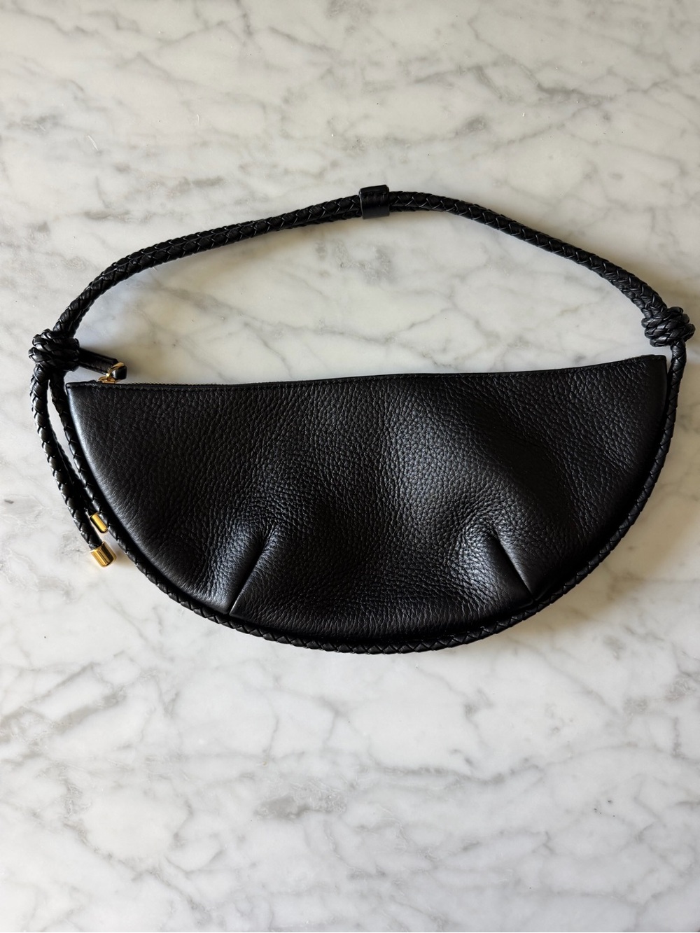 MADEWELL - Bolo Shoulder Bag - Black Half-Moon Shape - Leather - Picture 4 of 9